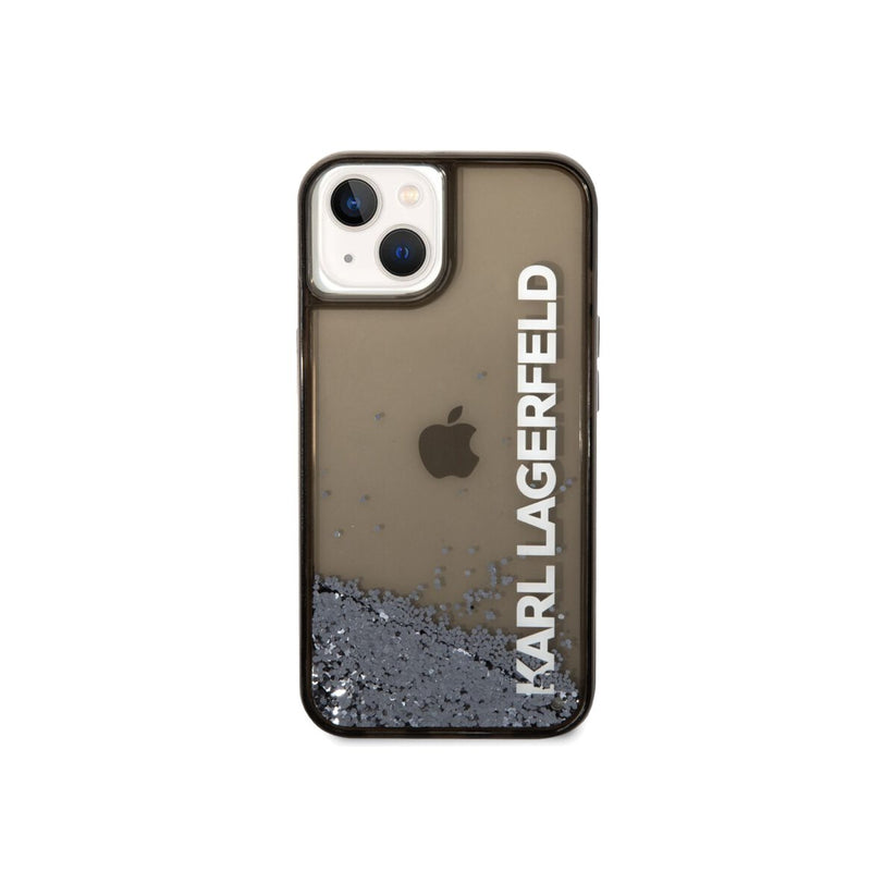 Kryt pro iPhone 14 Plus Karl Lagerfeld Translucent Liquid Glitter - černý - iSTYLE CZ