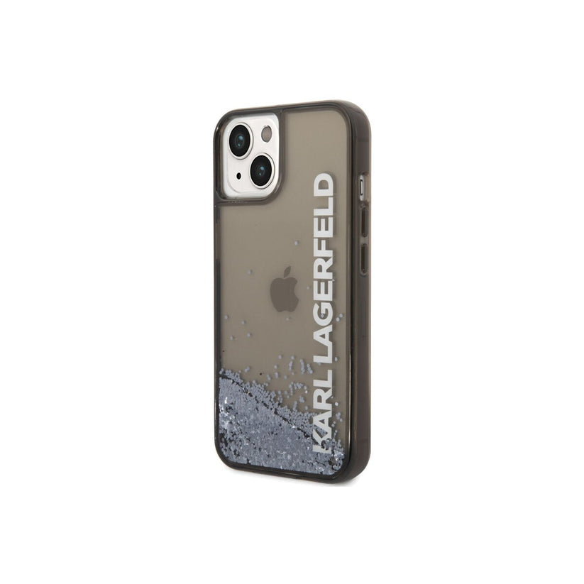 Kryt pro iPhone 14 Plus Karl Lagerfeld Translucent Liquid Glitter - černý - iSTYLE CZ