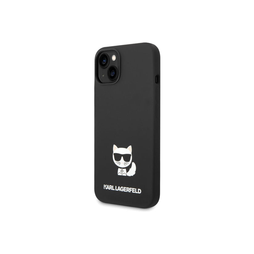 Kryt pro iPhone 14 Plus Karl Lagerfeld Liquid Silicone Choupette - černý - iSTYLE CZ