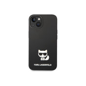 Kryt pro iPhone 14 Plus Karl Lagerfeld Liquid Silicone Choupette - černý - iSTYLE CZ