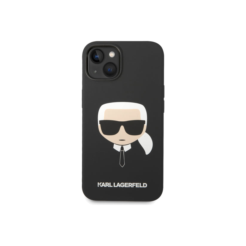 Kryt pro iPhone 14 Plus Karl Lagerfeld Liquid Silicone Karl Head - černý - iSTYLE CZ