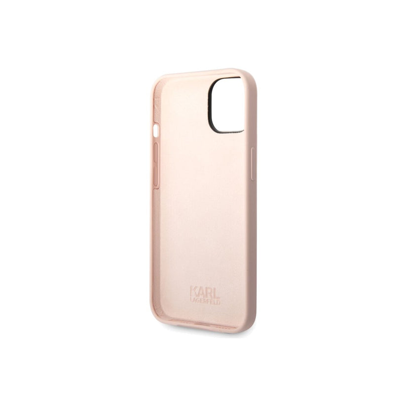 Kryt pro iPhone 14 Plus Karl Lagerfeld Silicone Karl Head - růžový - iSTYLE CZ