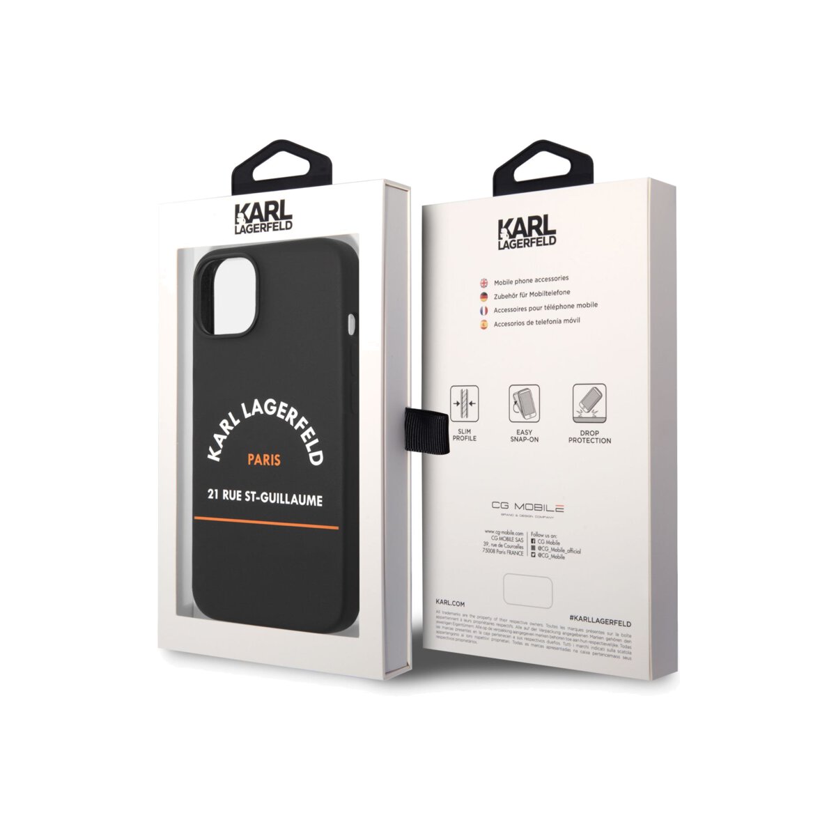 Kryt pro iPhone 14 Plus Karl Lagerfeld Rue St Guillaume - černý - iSTYLE CZ