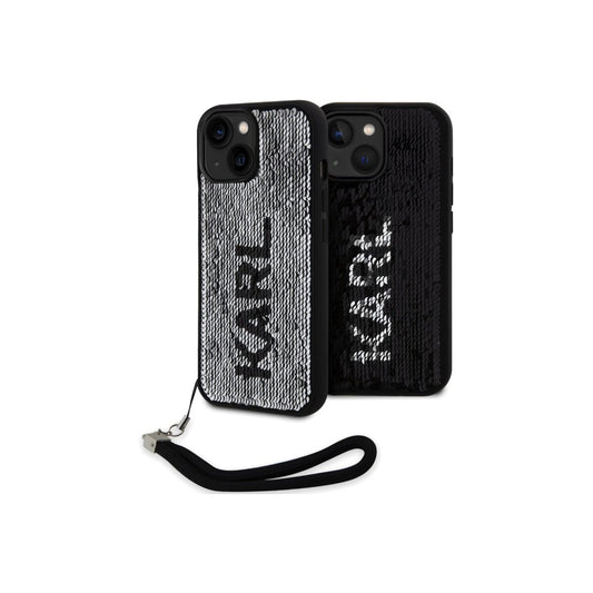 Kryt pro iPhone 15 Karl Lagerfeld Sequins Reversible - stříbrný - iSTYLE CZ