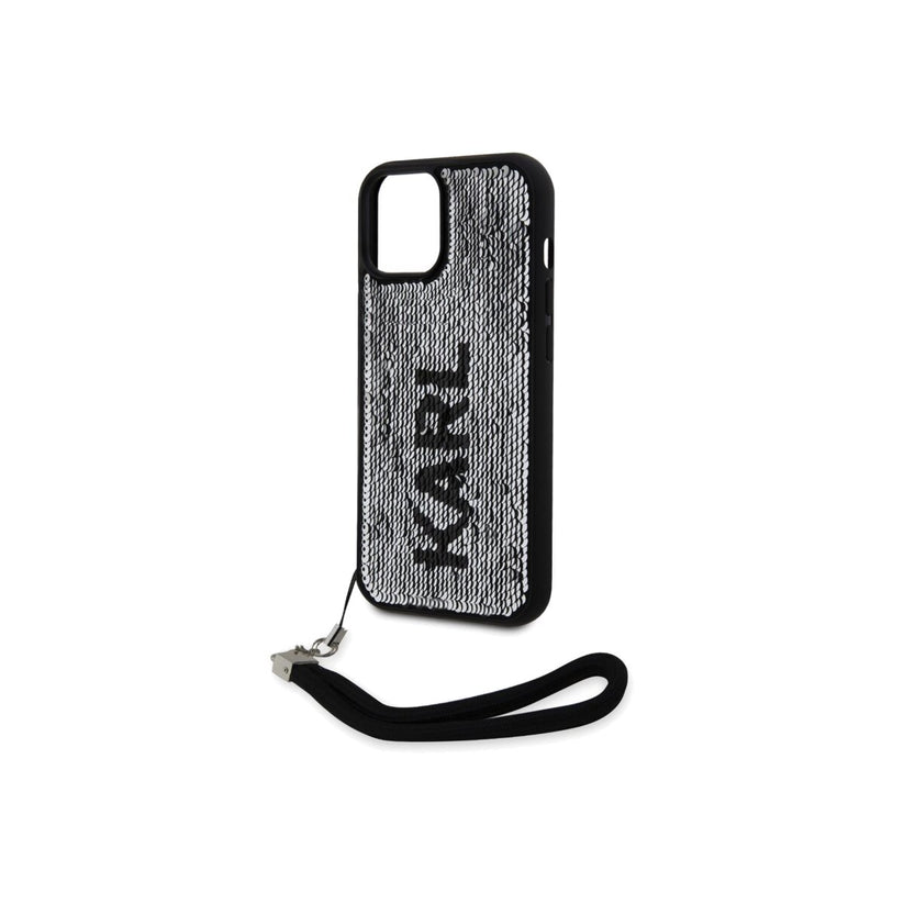 Kryt pro iPhone 15 Karl Lagerfeld Sequins Reversible - stříbrný - iSTYLE CZ