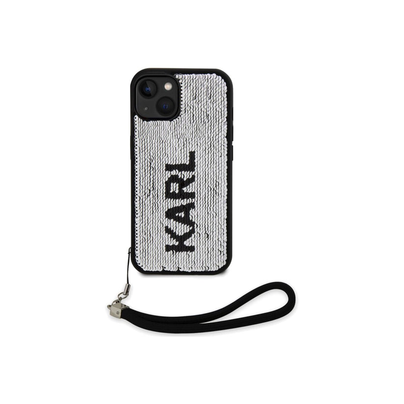 Kryt pro iPhone 15 Karl Lagerfeld Sequins Reversible - stříbrný - iSTYLE CZ