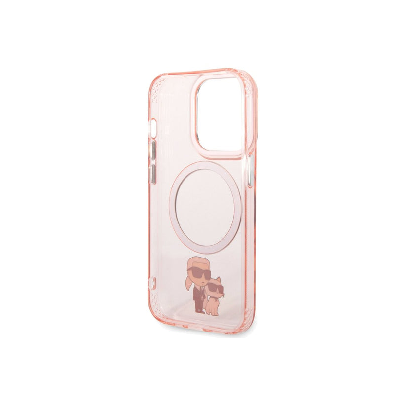 MagSafe kryt pro iPhone 14 Pro Karl Lagerfeld IML Karl and Choupette NFT - růžový