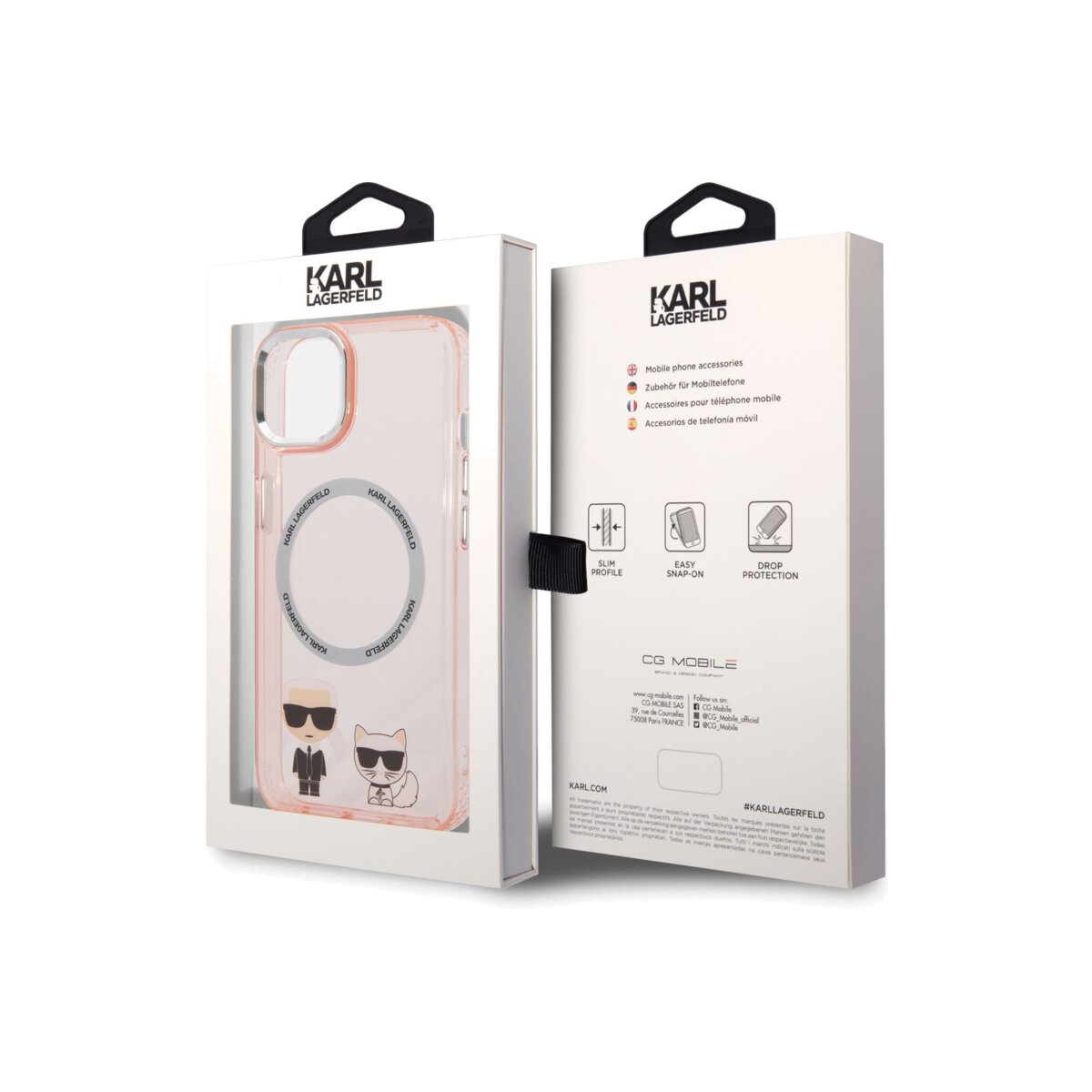 MagSafe kryt na iPhone 14 Plus Karl and Choupette - růžový - iSTYLE CZ