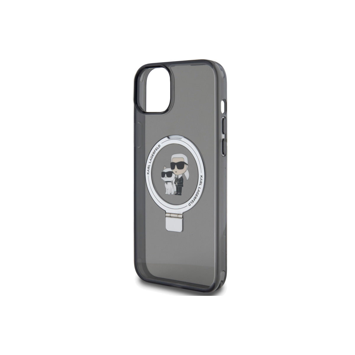 MagSafe kryt pro iPhone 15 Plus Karl Lagerfeld Ringstand Karl and Choupette - černý - iSTYLE CZ