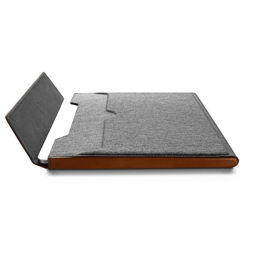 Prémiový obal tomtoc 16" MacBook Pro - šedý/koňakový - iSTYLE CZ