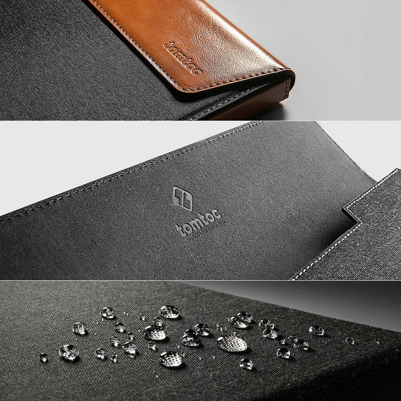 Prémiový obal tomtoc 16" MacBook Pro - šedý/koňakový - iSTYLE CZ