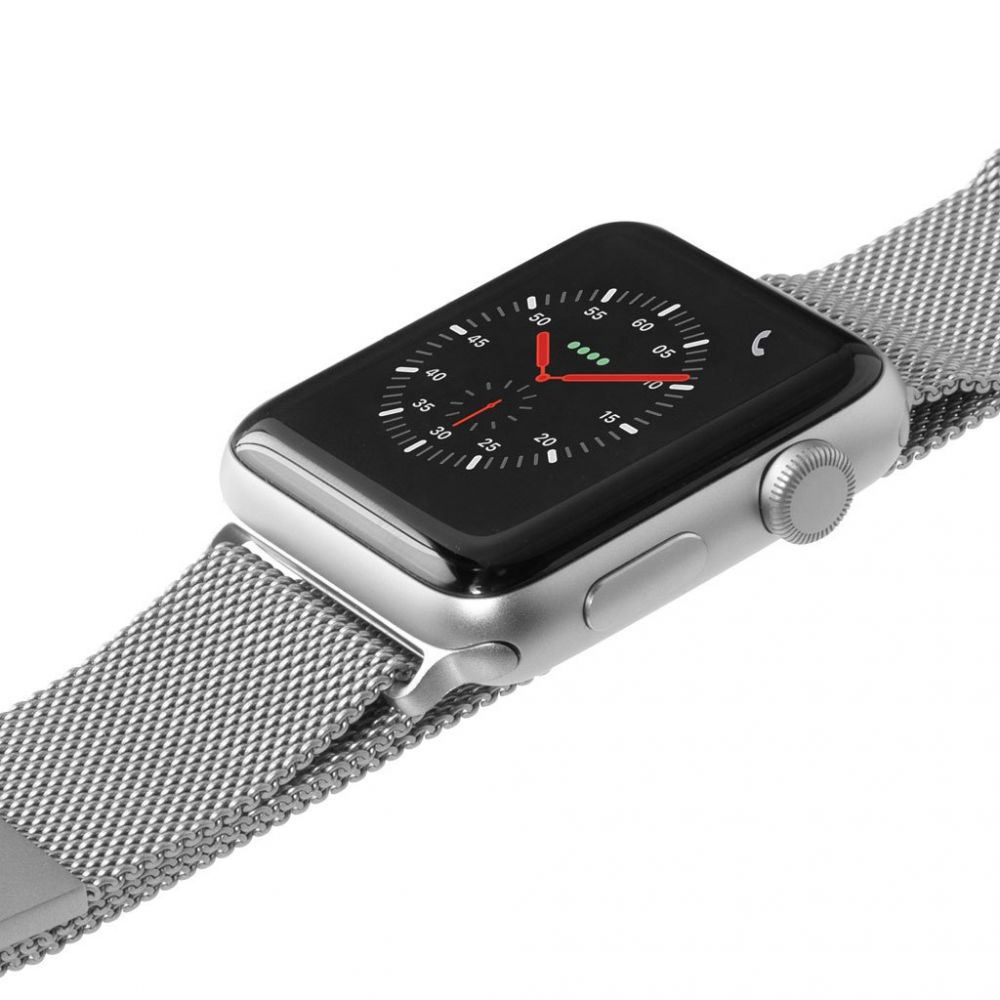 Kovový magnetický řemínek pro Apple Watch 42/44/45/49 mm LAUT Stainless steel loop - stříbrný