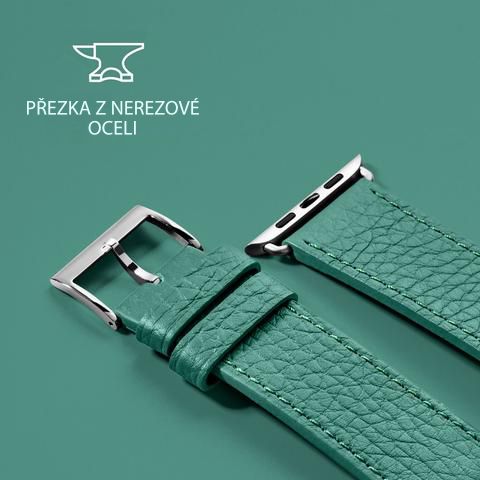 Kožený řemínek na Apple Watch 42/44/45/49 mm LAUT Milano - růžový