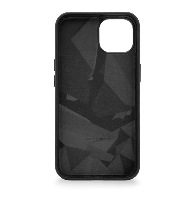 Kožený kryt na iPhone 14 Decoded Leather BackCover - černý