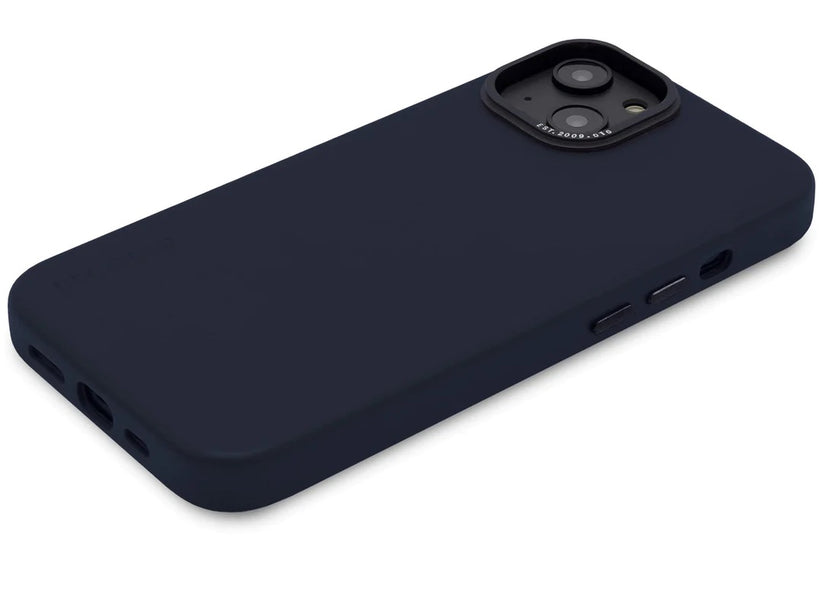 Kožený kryt na iPhone 14 Decoded Leather BackCover - modrý