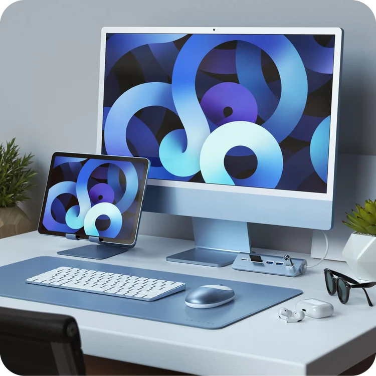Ergonomická bezdrátová myš Satechi M1 - modrá