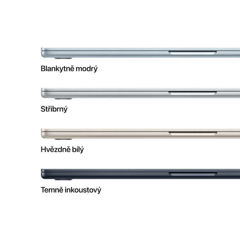 MacBook Air 15,3", Apple M4 10jádrové CPU, 10jádrové GPU, 16GB, 256GB SSD, CZ - hvězdně bílý (otevřený)