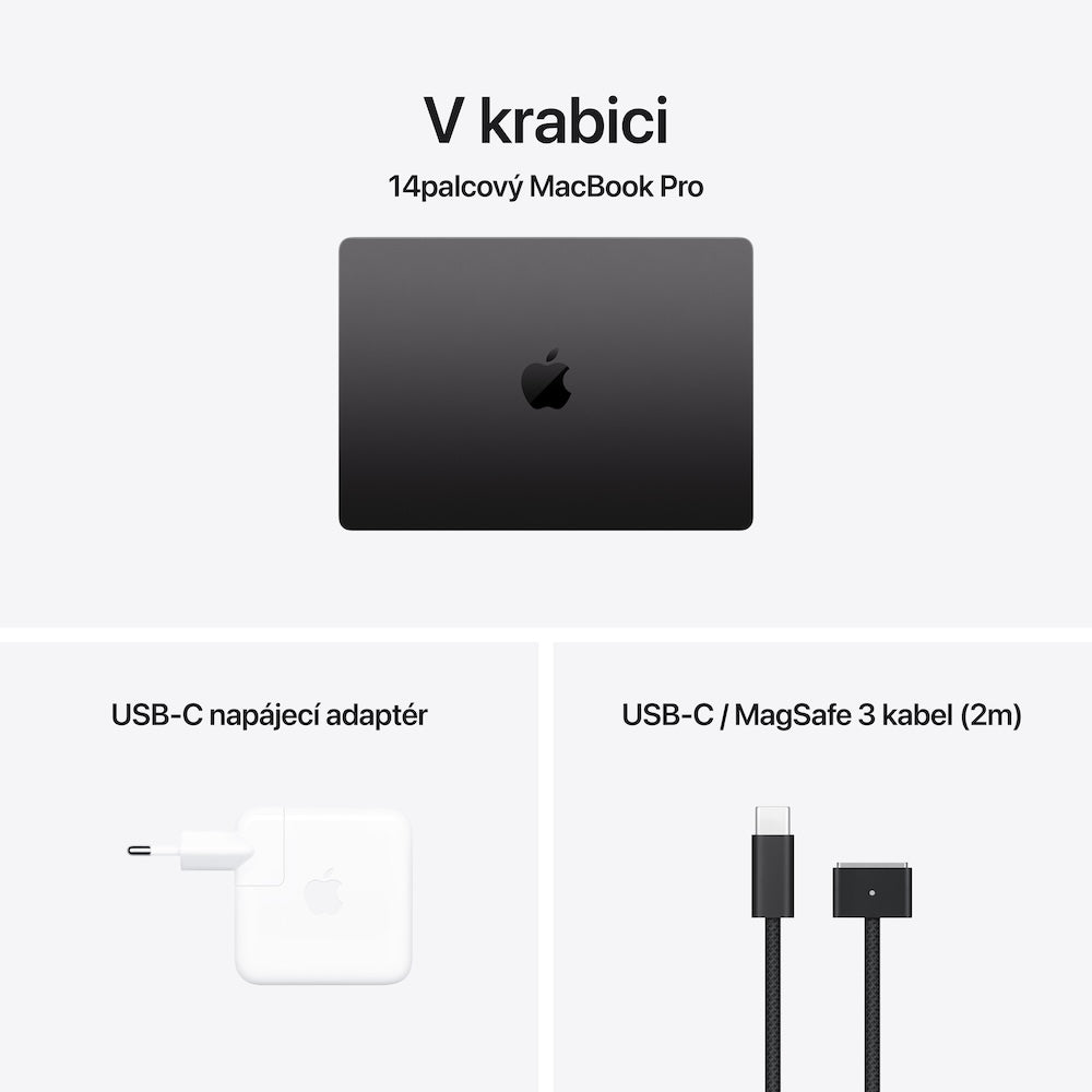Apple MacBook Pro 14,2", Apple M4 10jádrové CPU, 10jádrové GPU, 24GB, 1TB SSD, CZ - vesmírně černý (otevřený) - iSTYLE CZ