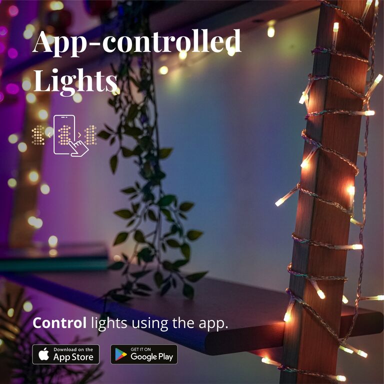Chytrá vánoční LED výzdoba Twinkly Icicle 190 diod 5m - vícebarevná/bílá