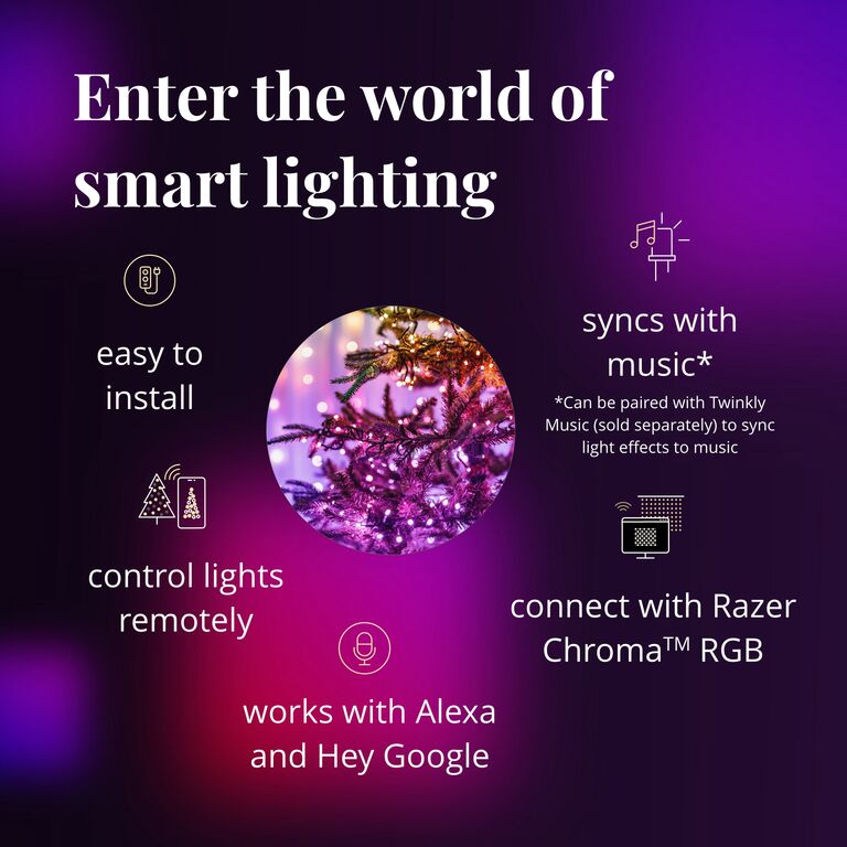 Chytré LED osvětlení na stromeček Twinkly Strings 100 diod 8m - vícebarevné - iSTYLE CZ