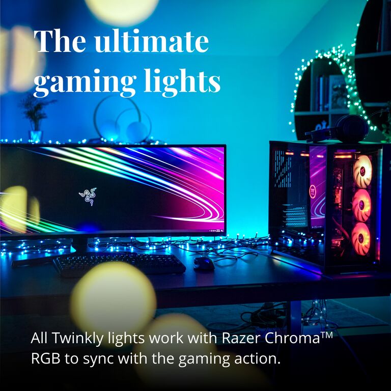 Chytrá vánoční LED výzdoba Twinkly Icicle 190 diod 5m - vícebarevná/bílá