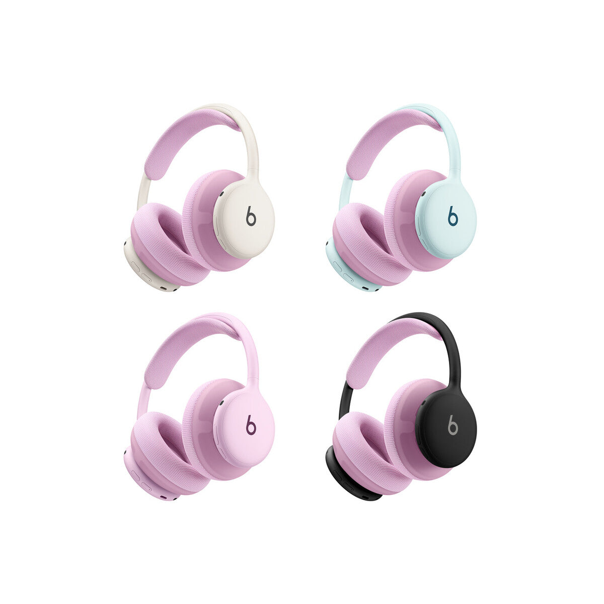 Sada polstrování pro Beats 360 – růžové pletené polstrování náušníků a hlavového oblouku