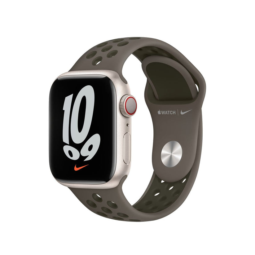Apple Watch 38/40/41 mm temně olivový / khaki sportovní řemínek Nike - iSTYLE.cz