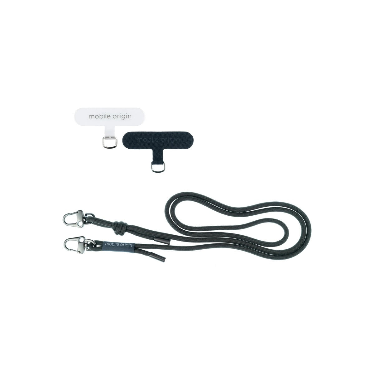 6mm šňůrka na telefon Mobile Origin Lanyard rope 82 - 163cm - černá - iSTYLE CZ