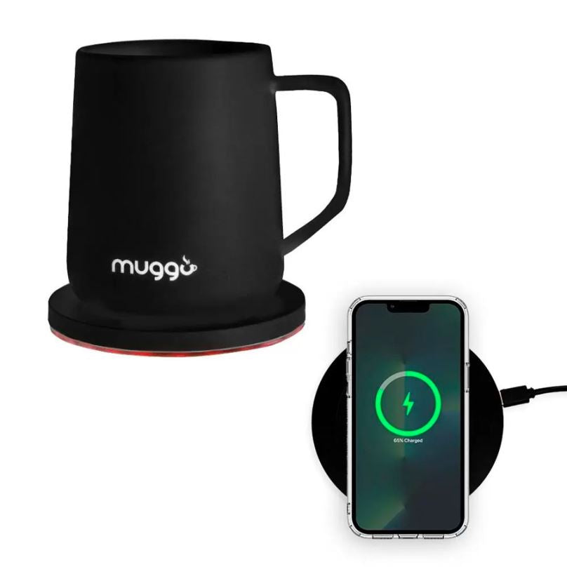 Inteligentní vyhřívaný hrnek Muggo QI Grande - černý