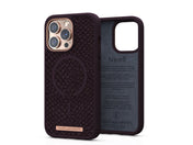 Kožený kryt na iPhone 13 Pro Njord Eldur - fialový