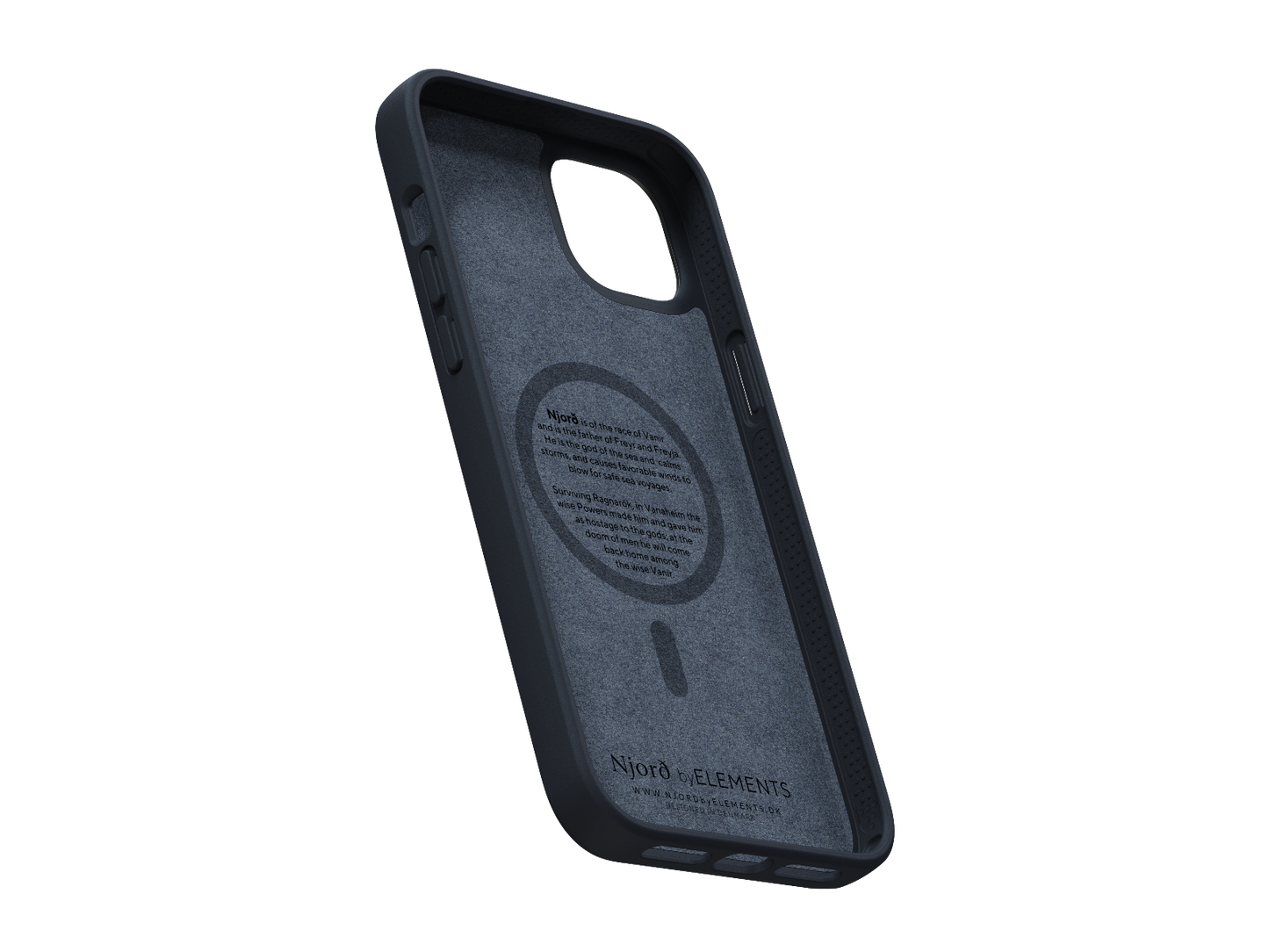 Kožené MagSafe pouzdro pro iPhone 14 Pro Njord byELEMENTS - černé