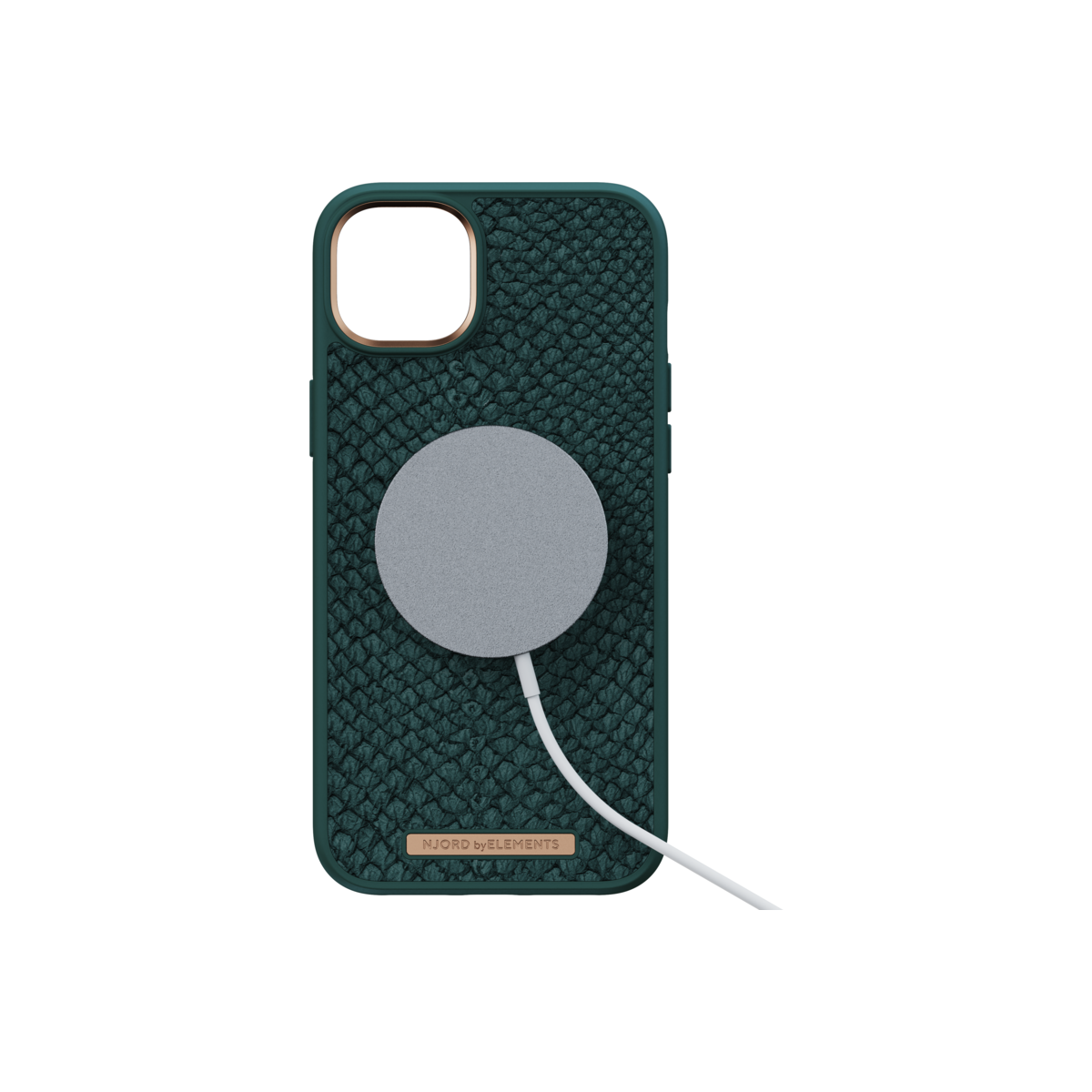 Kožené MagSafe pouzdro pro iPhone 14 Plus Njord byELEMENTS - zelené