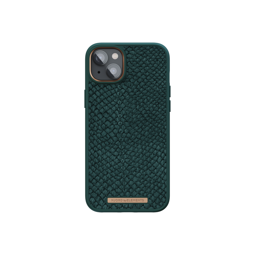Kožené MagSafe pouzdro pro iPhone 14 Plus Njord byELEMENTS - zelené