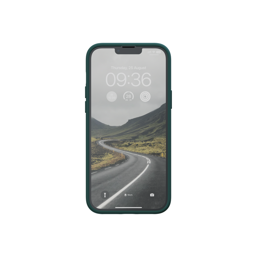 Kožené MagSafe pouzdro pro iPhone 14 Plus Njord byELEMENTS - zelené