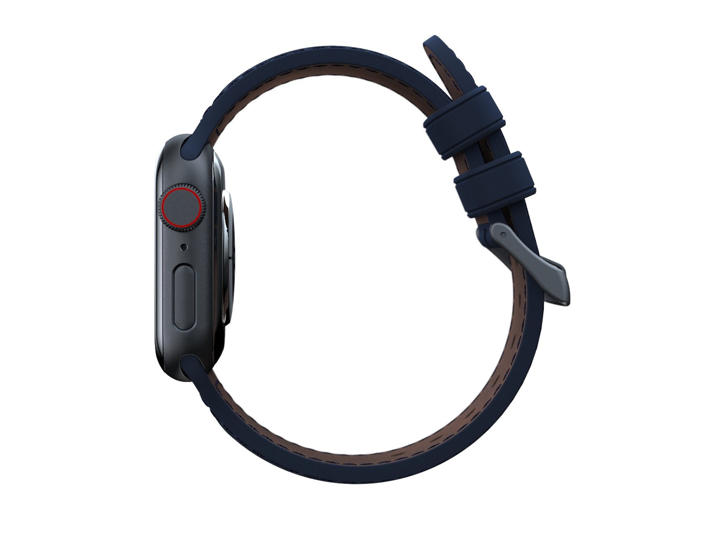 Kožený řemínek na Apple Watch 42/44/45/49 mm Njord Vatn - modrý