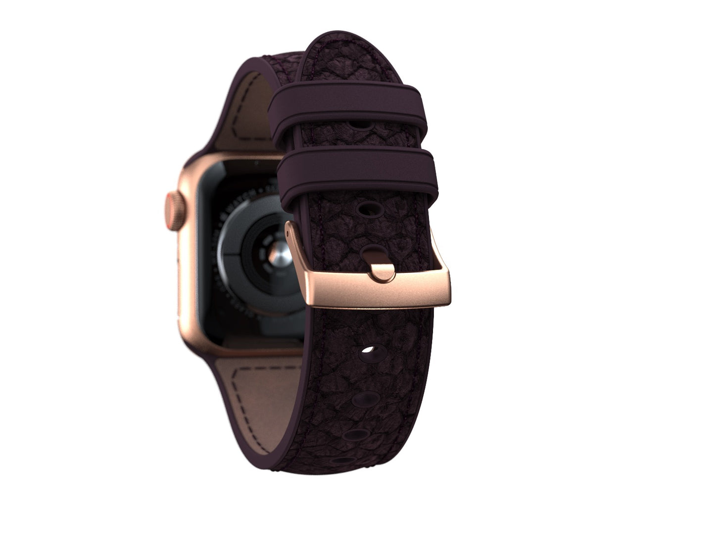 Kožený řemínek na Apple Watch 38/40/41 mm Njord Eldur - fialový