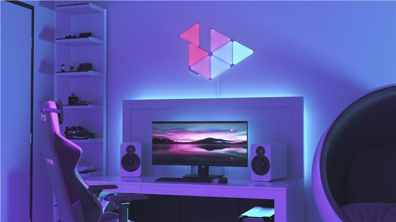 Dekorativní trojúhelníkové chytré osvětlení Nanoleaf Starter Kit, 4 kusy