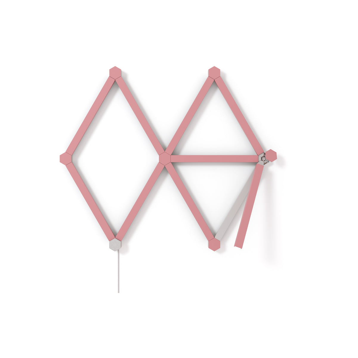 LED světelná sada 9 kusů Nanoleaf Lines Skin - matně růžová