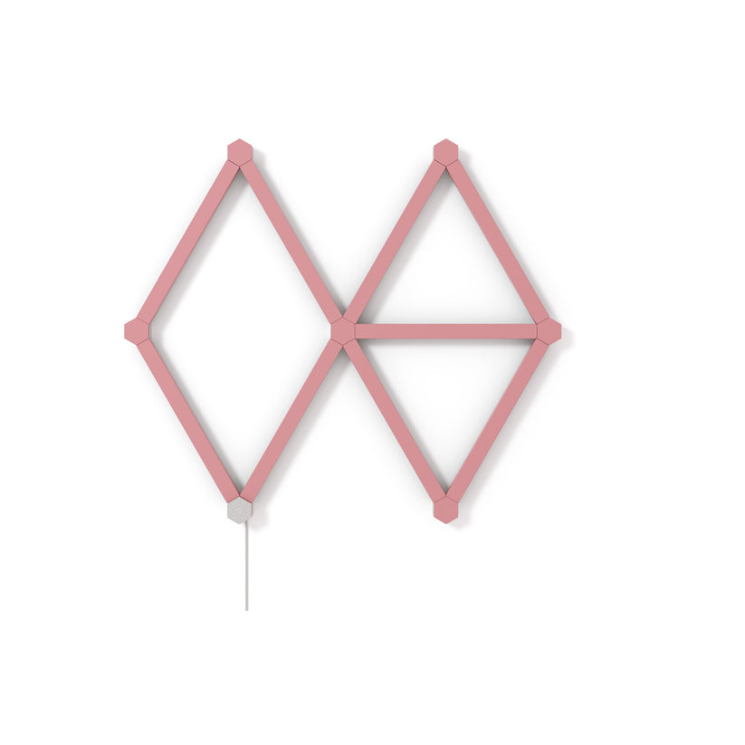 LED světelná sada 9 kusů Nanoleaf Lines Skin - matně růžová