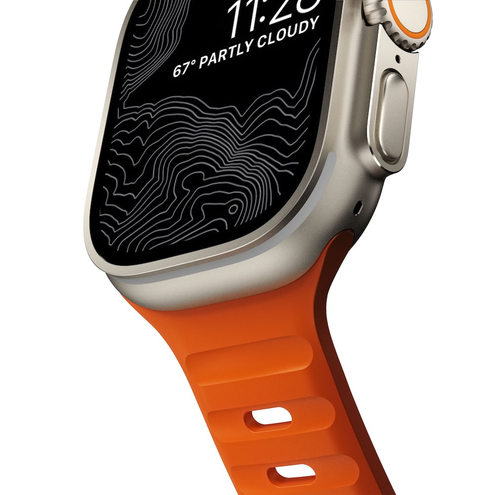 Řemínek pro Apple Watch 42/44/45/49 mm Nomad Sport Strap - oranžový - iSTYLE CZ