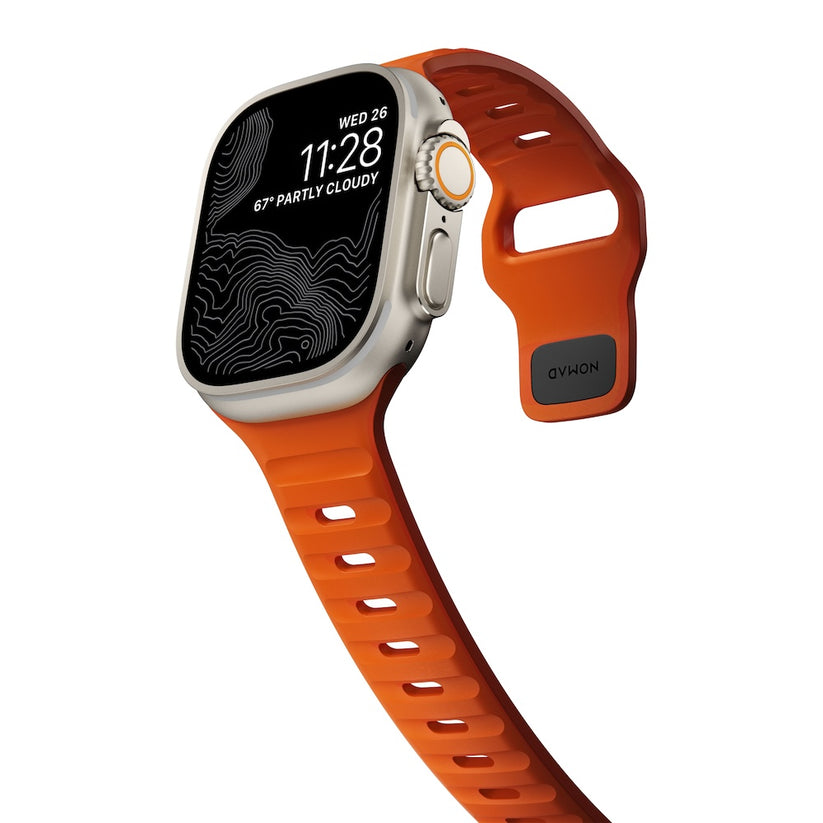 Řemínek pro Apple Watch 42/44/45/49 mm Nomad Sport Strap - oranžový - iSTYLE CZ