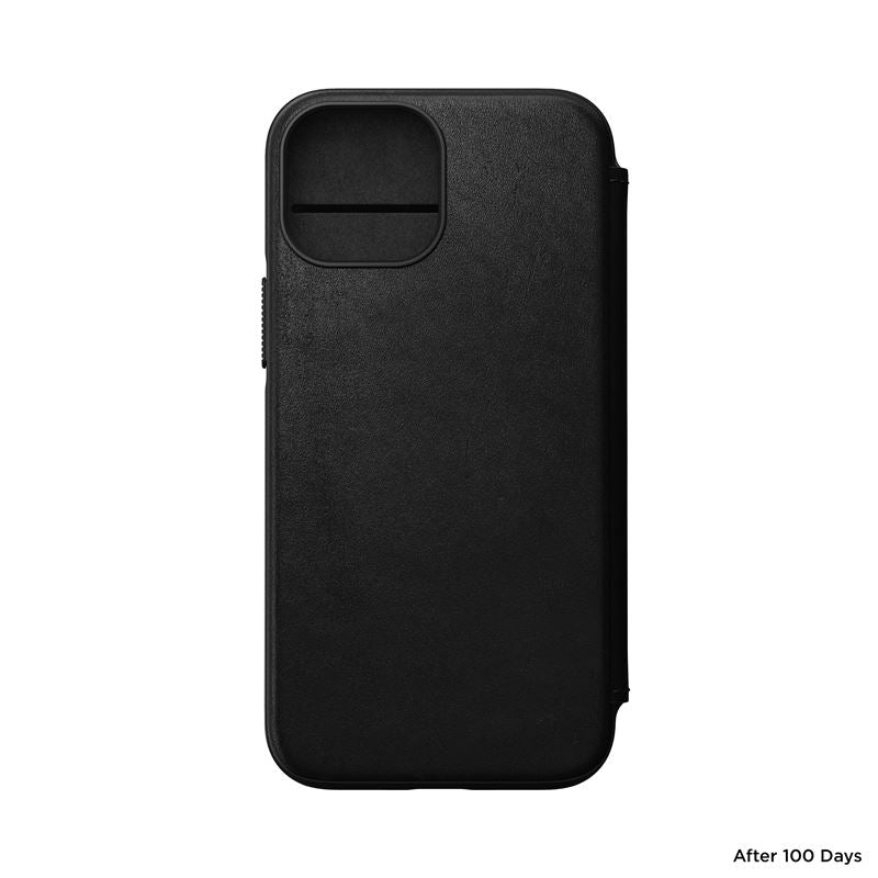 Kožený kryt na iPhone 13 Pro Nomad MagSafe Rugged Folio - černý