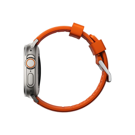 Řemínek pro Apple Watch 42/44/45/49 mm Nomad Rugged Strap - oranžový - iSTYLE CZ