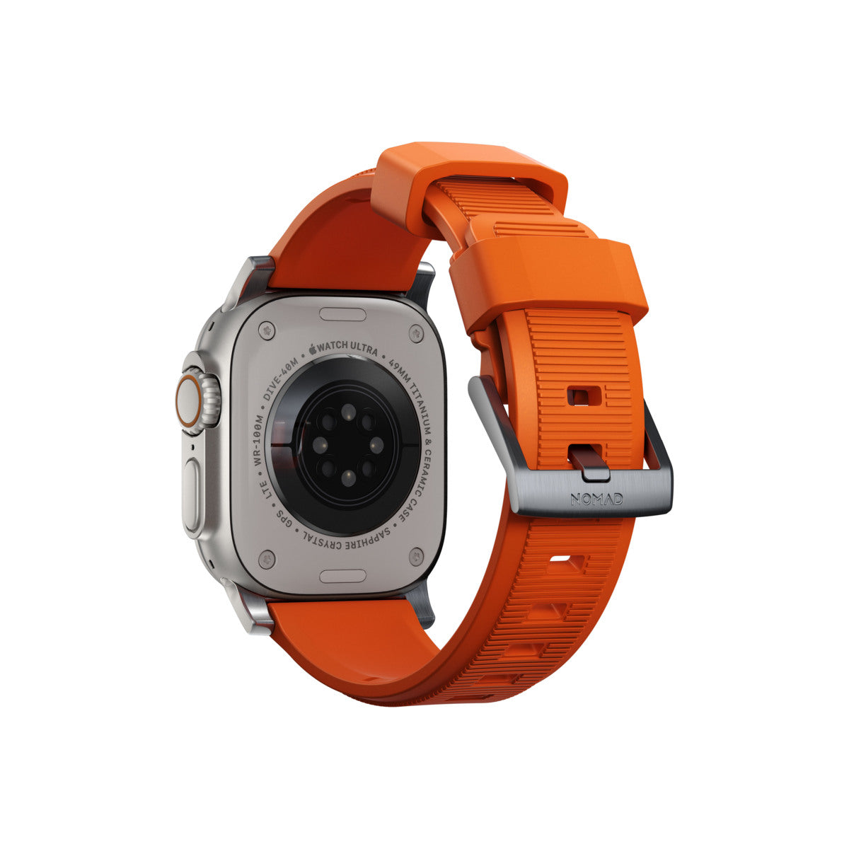 Řemínek pro Apple Watch 42/44/45/49 mm Nomad Rugged Strap - oranžový - iSTYLE CZ