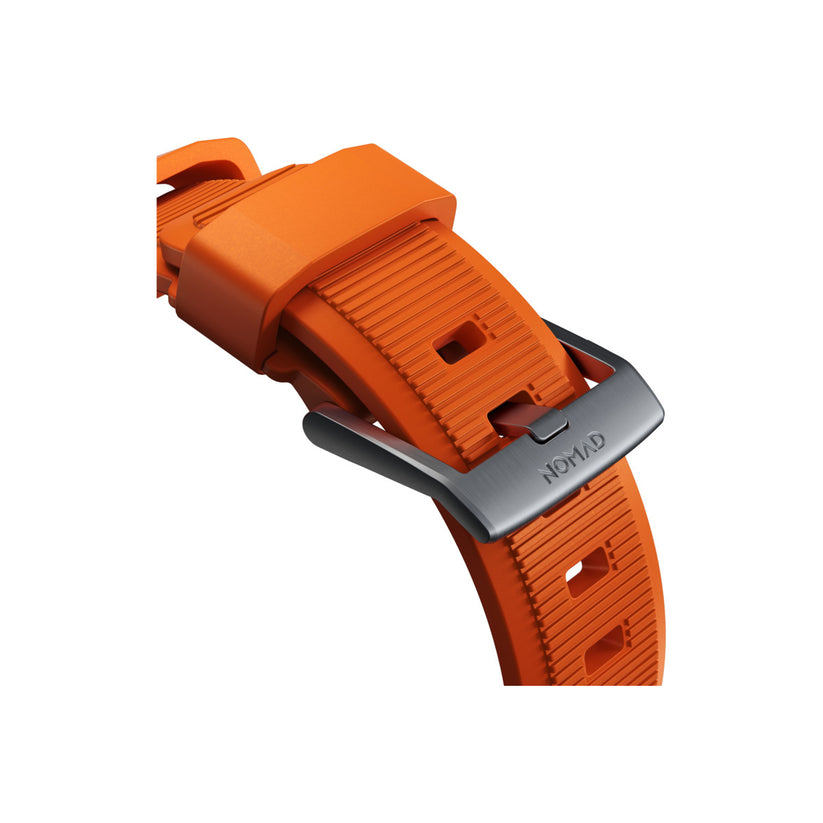Řemínek pro Apple Watch 42/44/45/49 mm Nomad Rugged Strap - oranžový - iSTYLE CZ
