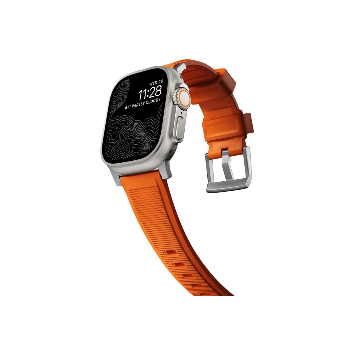 Řemínek pro Apple Watch 42/44/45/49 mm Nomad Rugged Strap - oranžový - iSTYLE CZ
