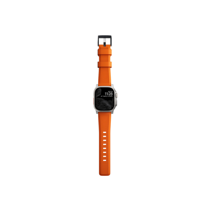 Řemínek pro Apple Watch 42/44/45/49 mm Nomad Rugged Strap - oranžový - iSTYLE CZ