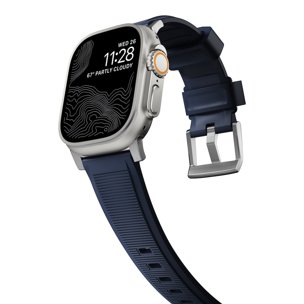 Řemínek pro Apple Watch 42/44/45/49 mm Nomad Rugged Strap - modrý - iSTYLE CZ