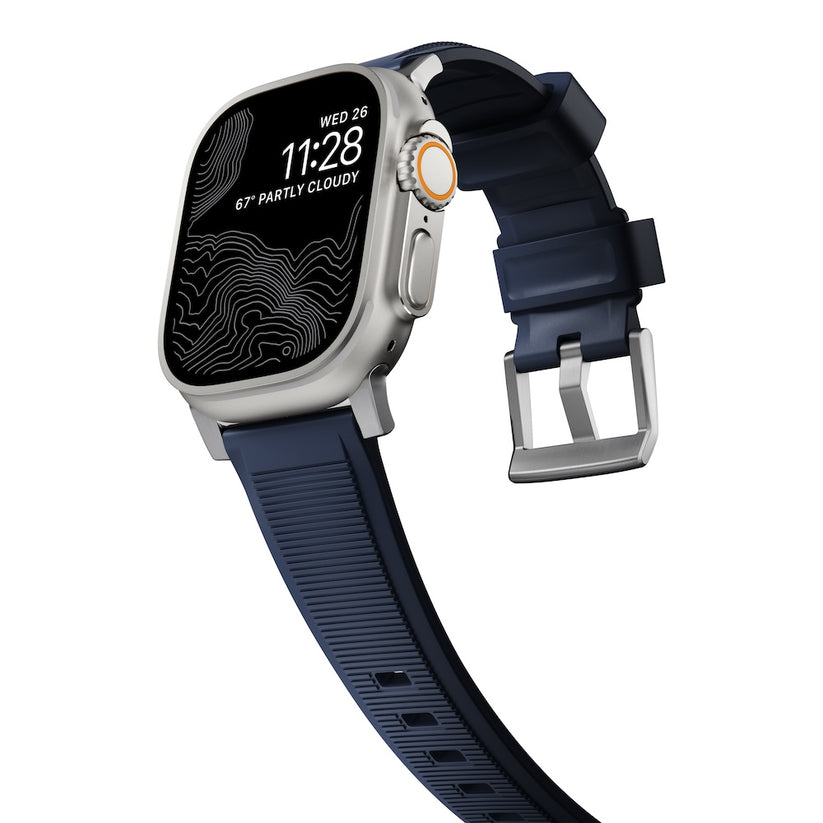 Řemínek pro Apple Watch 42/44/45/49 mm Nomad Rugged Strap - modrý - iSTYLE CZ