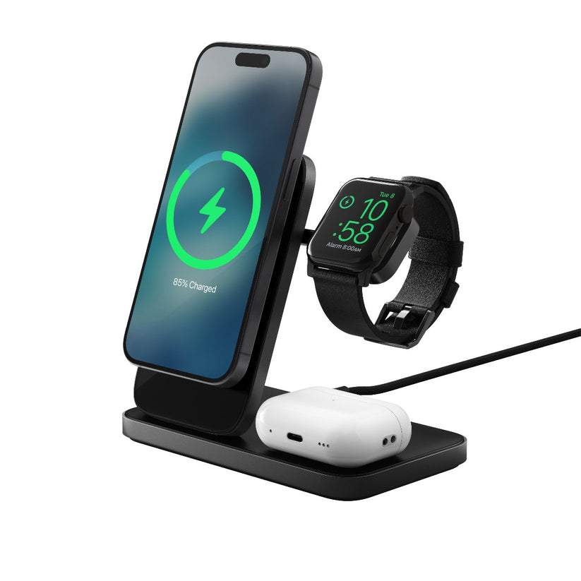 Bezdrátový MagSafe nabíjecí stojánek Nomad Stand One Max 3v1 - černý - iSTYLE CZ